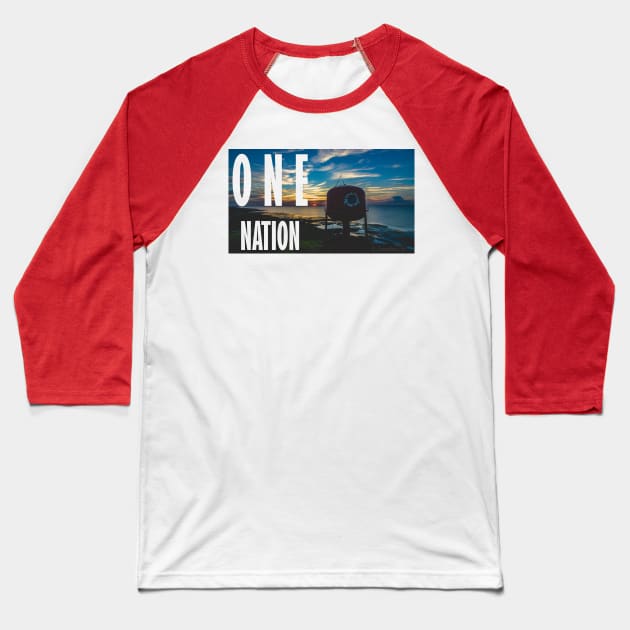 ONE NATION Baseball T-Shirt by ejourdainjr